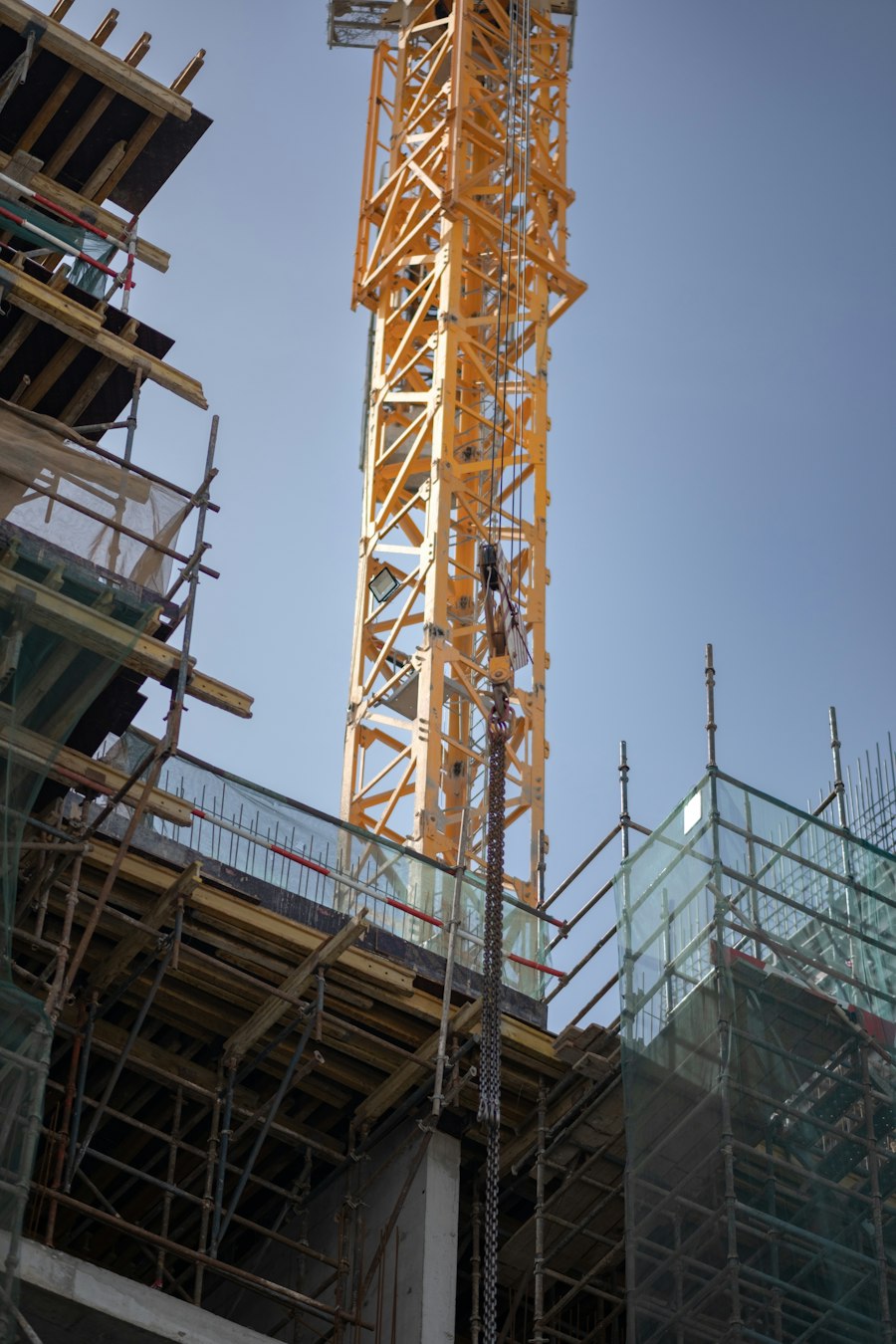 New building structure rising from site